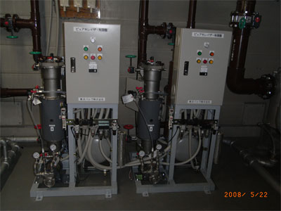 温泉・プールの浄化装置